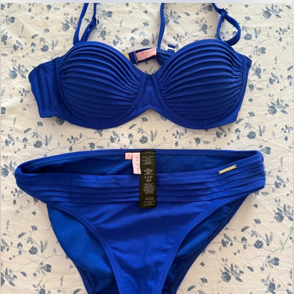 Ted Baker Blue Bikini Set with Structured Support
